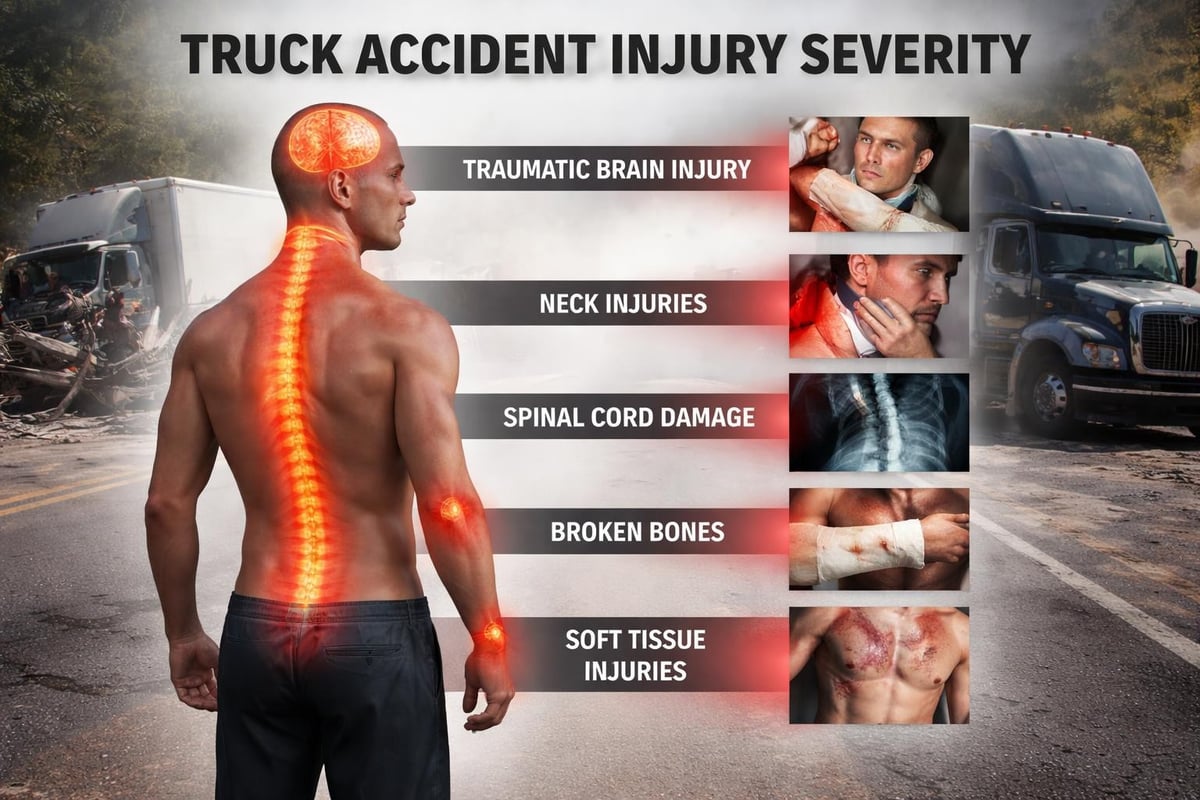 Common types of truck accident injuries