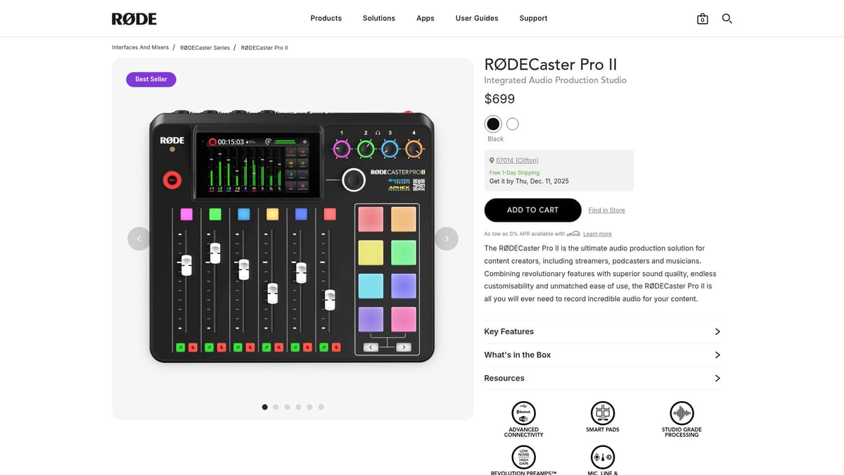 7 Essential Equipment to Make a Podcast in 2026 - Rode Rodecaster Pro II Integrated Audio Production Studio