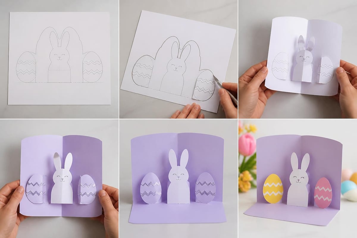 Easter card assembly steps