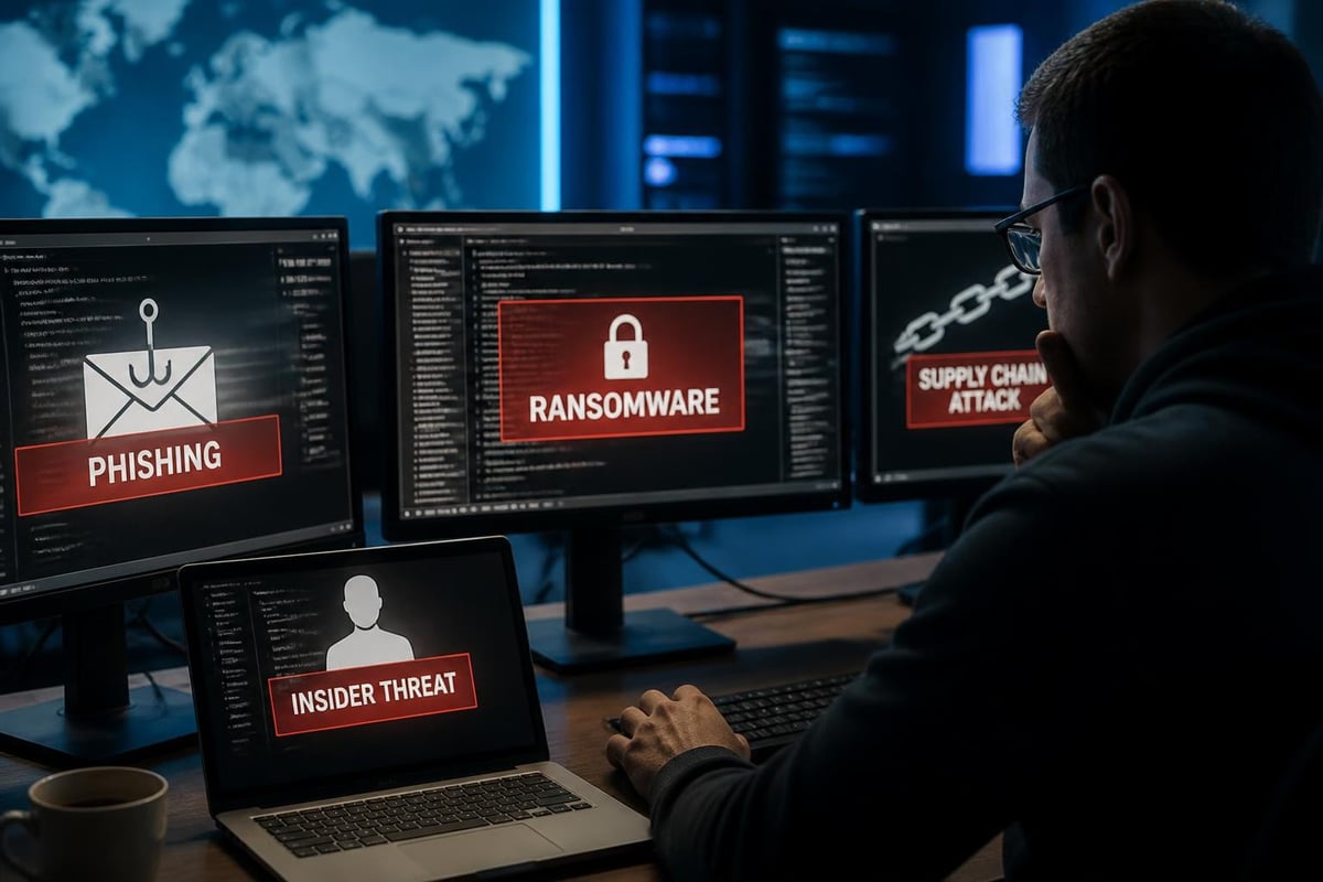Common cyber threats targeting businesses