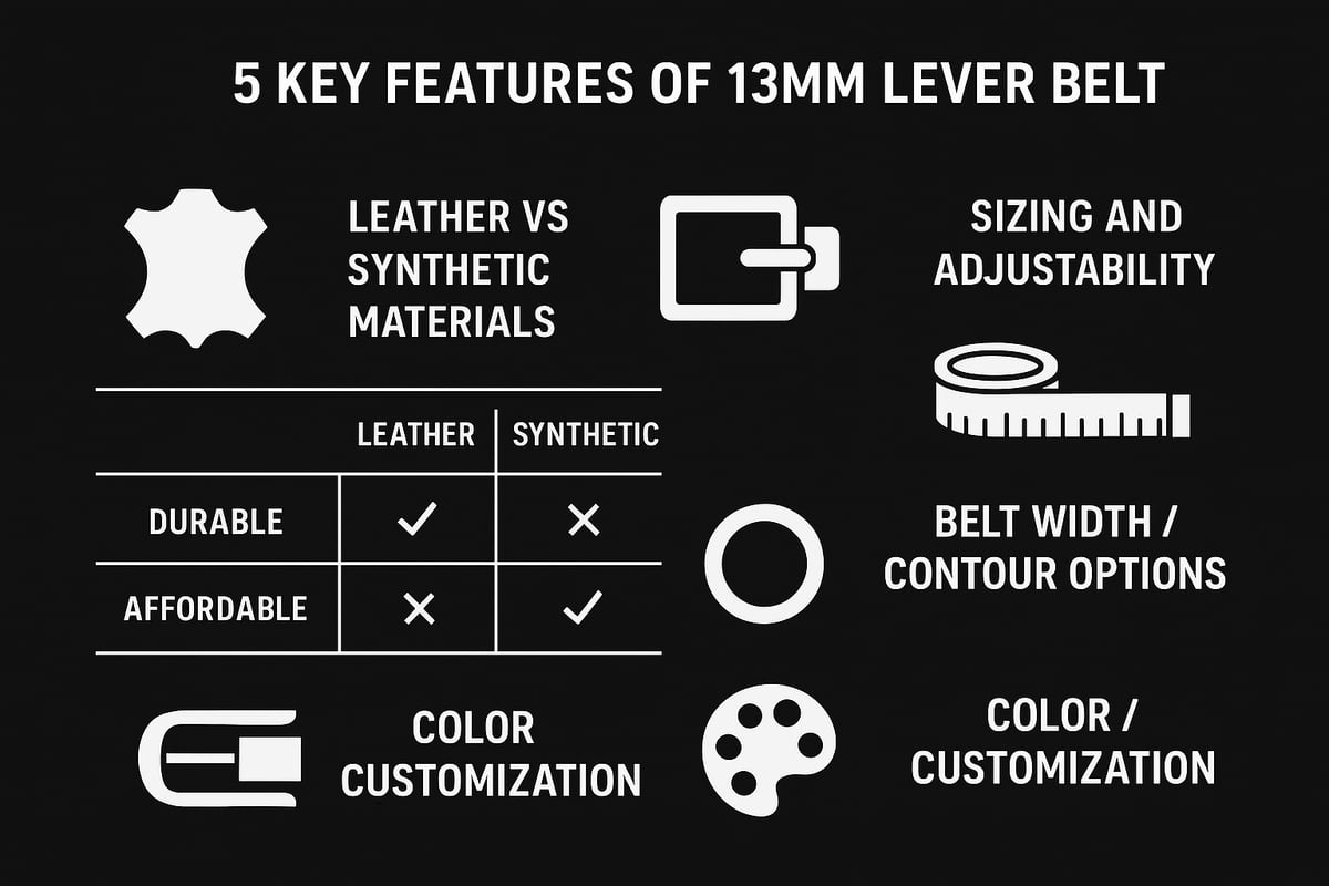 Key Features to Consider When Choosing a 13mm Lever Belt