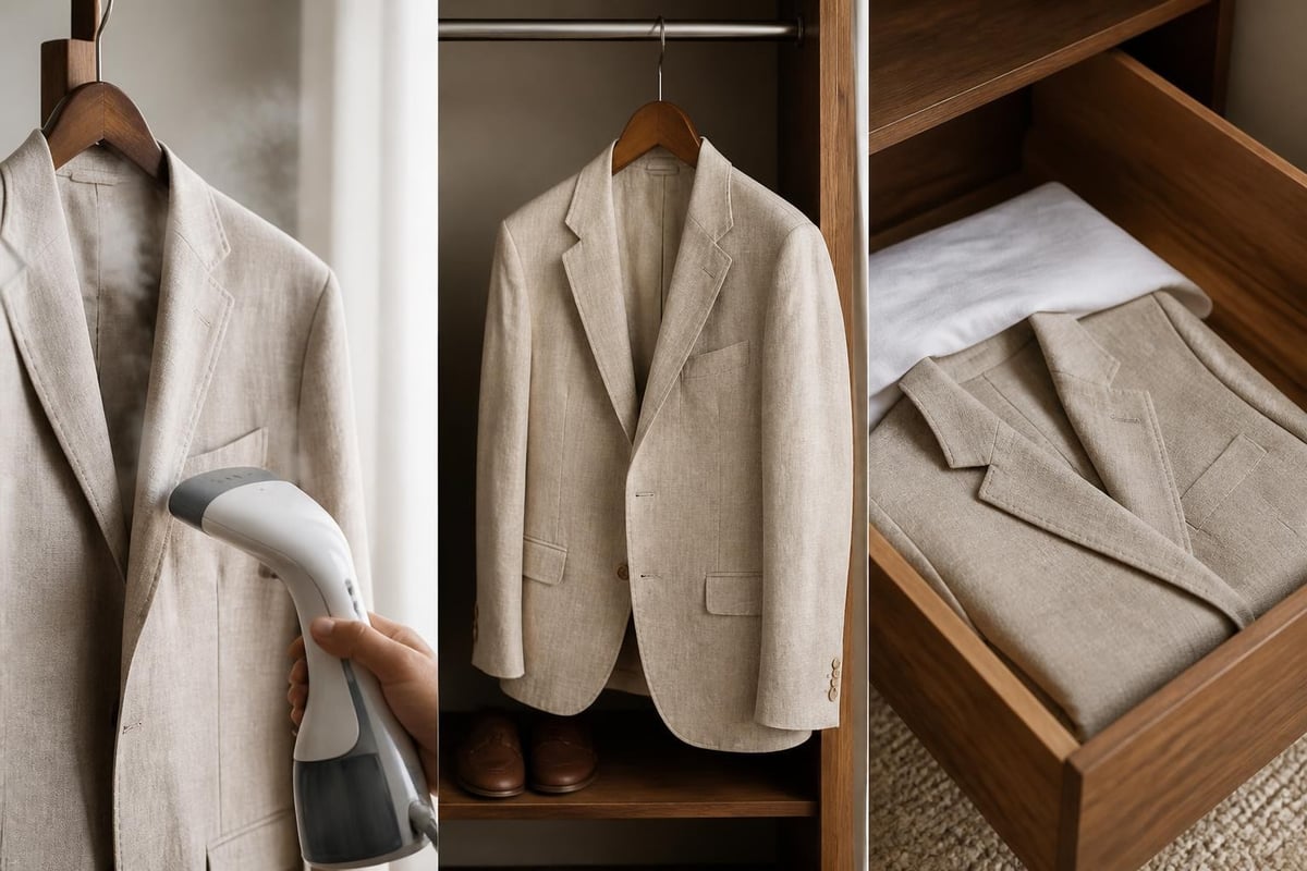 Linen suit care routine