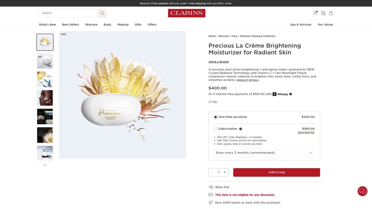 7 Best Normal Skin Day Cream Picks for Radiant Glow in 2026 - Clarins Precious La Crème Brightening Moisturizer for Radiant Skin