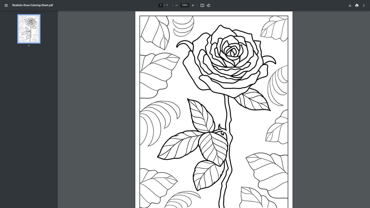 12 Best Printable Flower Coloring Pages for 2026 - Realistic Rose Coloring Sheet – Monday Mandala