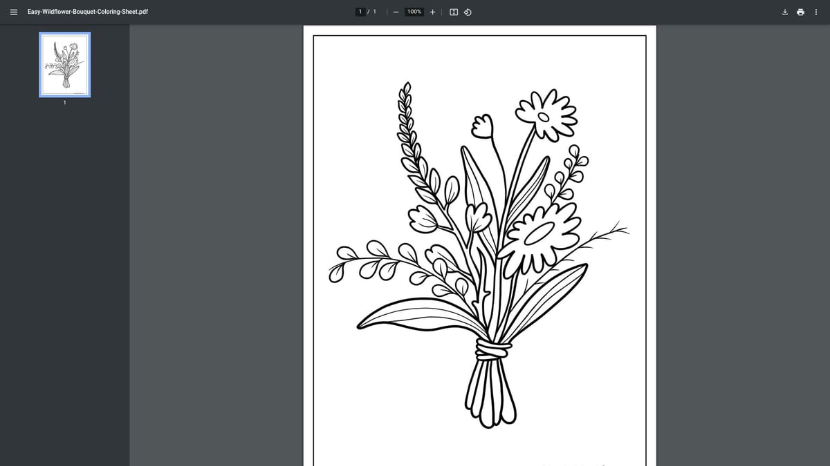 12 Best Printable Flower Coloring Pages for 2026 - Easy Wildflower Bouquet – Monday Mandala