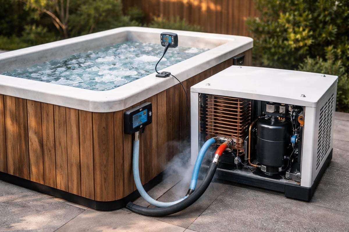 Cold plunge temperature control system