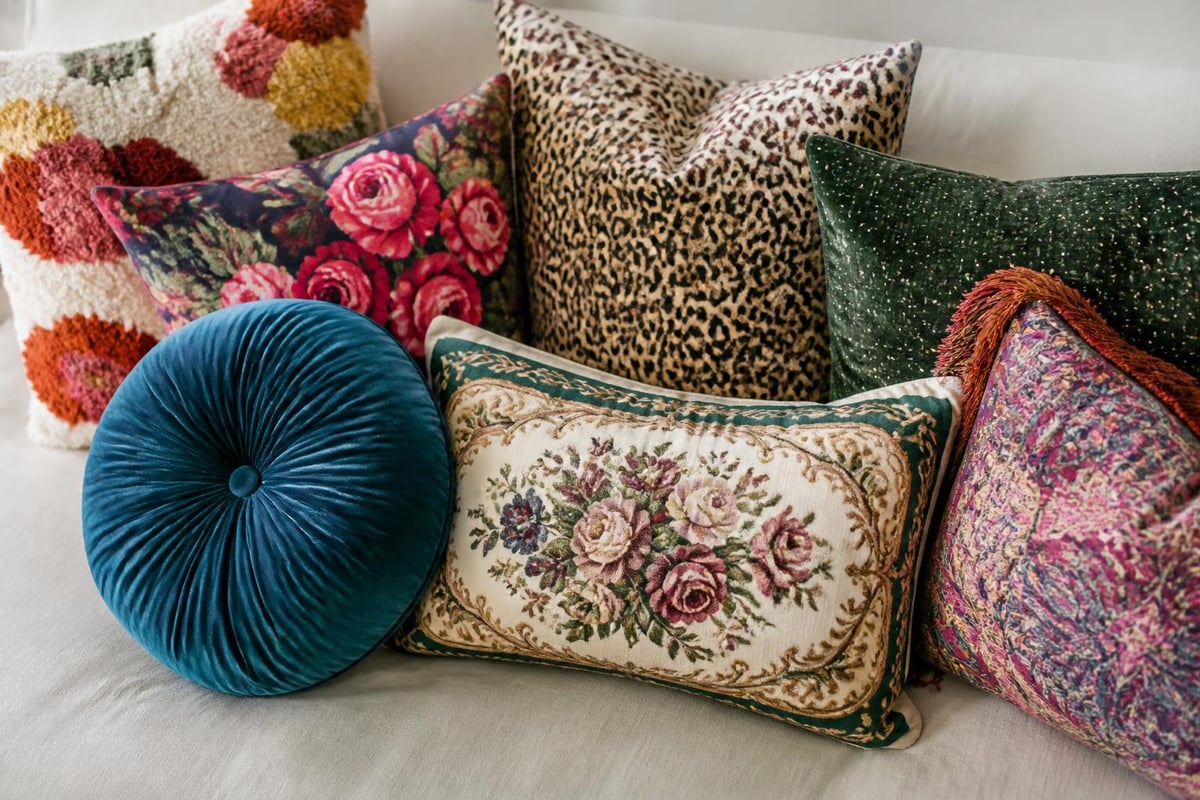 Budget-friendly sources for maximalist throw pillows
