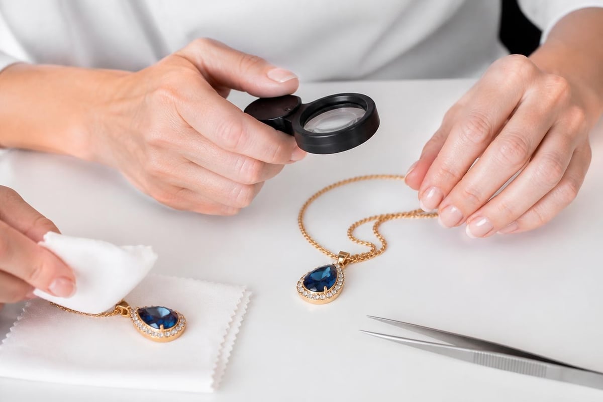 Care and maintenance workflow for pendant necklaces