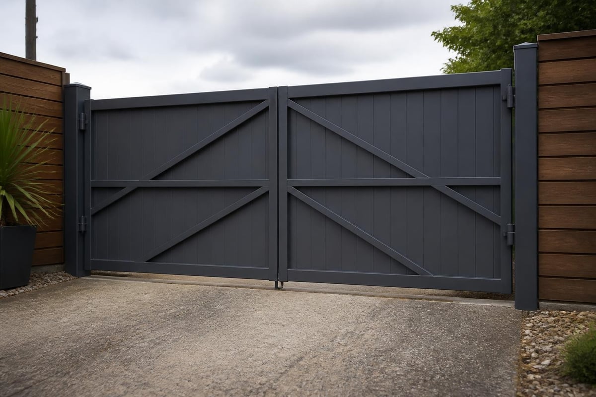 Swing gate door structural components