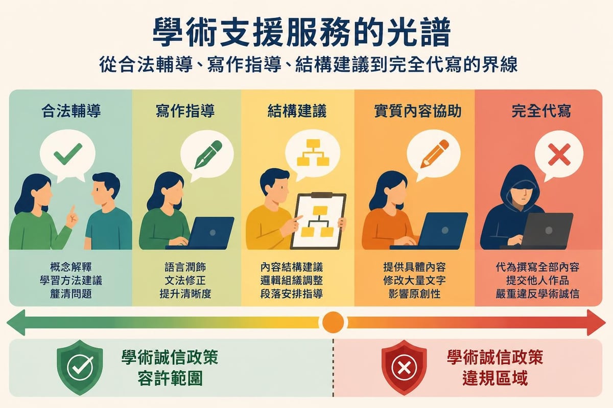 合法學術支援與不當代寫的區別
