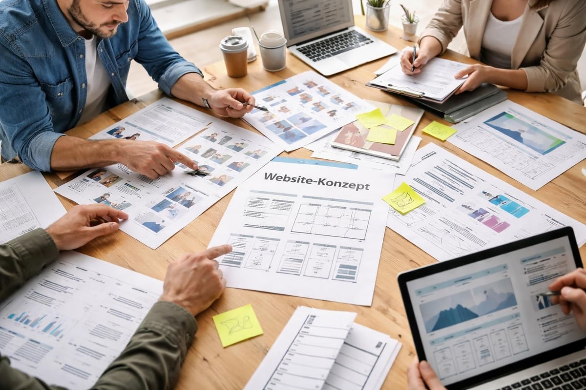 Website-Konzept Entwicklungsprozess