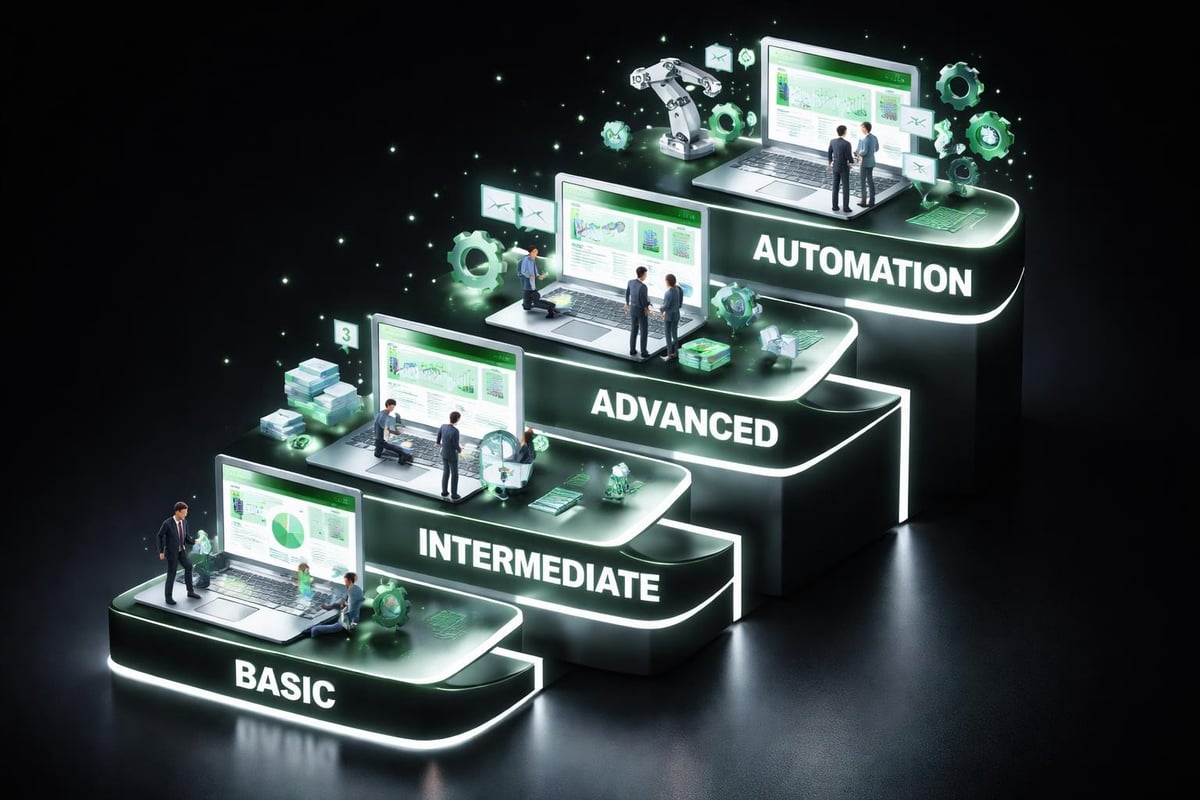 Excel training structure