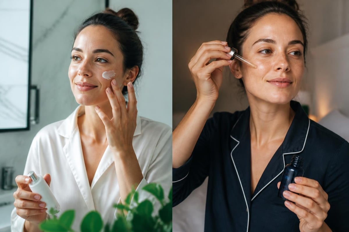 Day versus night skincare routines