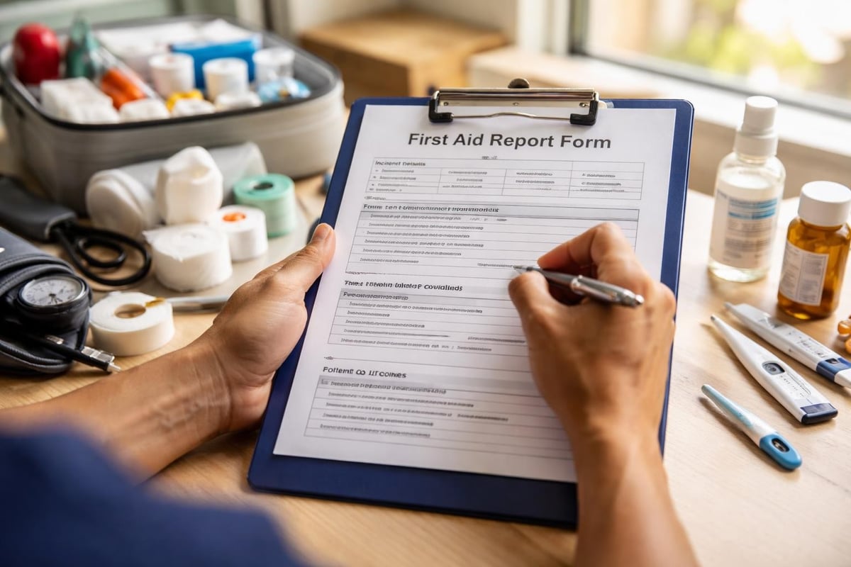First aid incident documentation