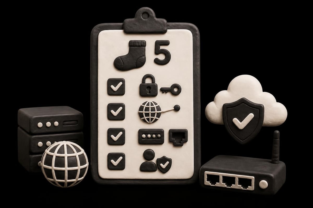SOCKS5 configuration requirements checklist