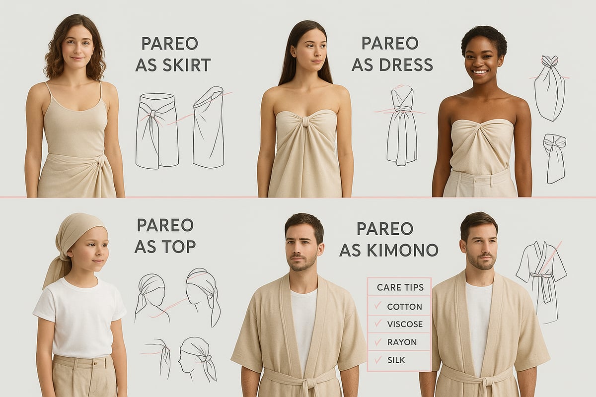Pareo binden & stylen: Die besten Techniken Schritt für Schritt