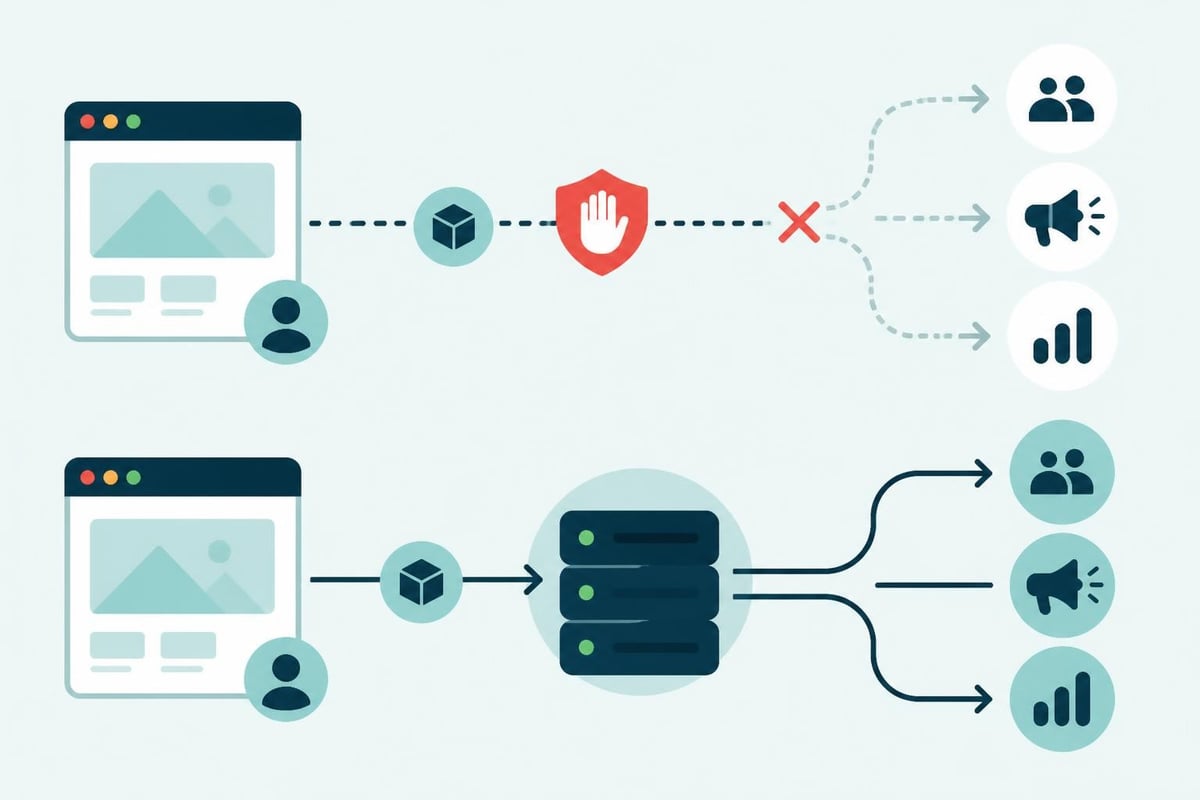 Server-side versus client-side tracking comparison