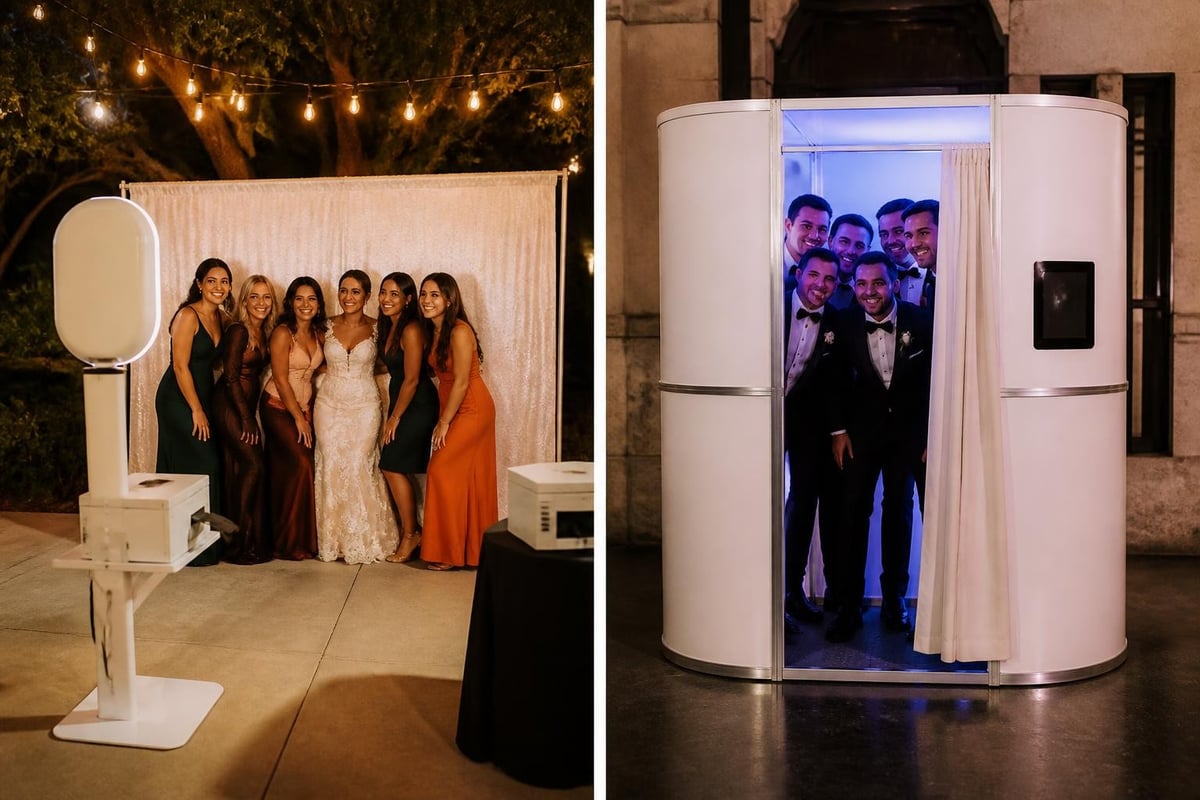 Open-air versus enclosed photo booth comparison