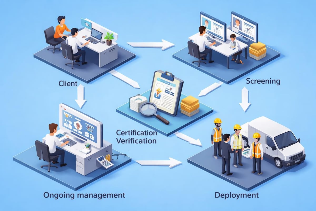 Temporary staffing workflow process
