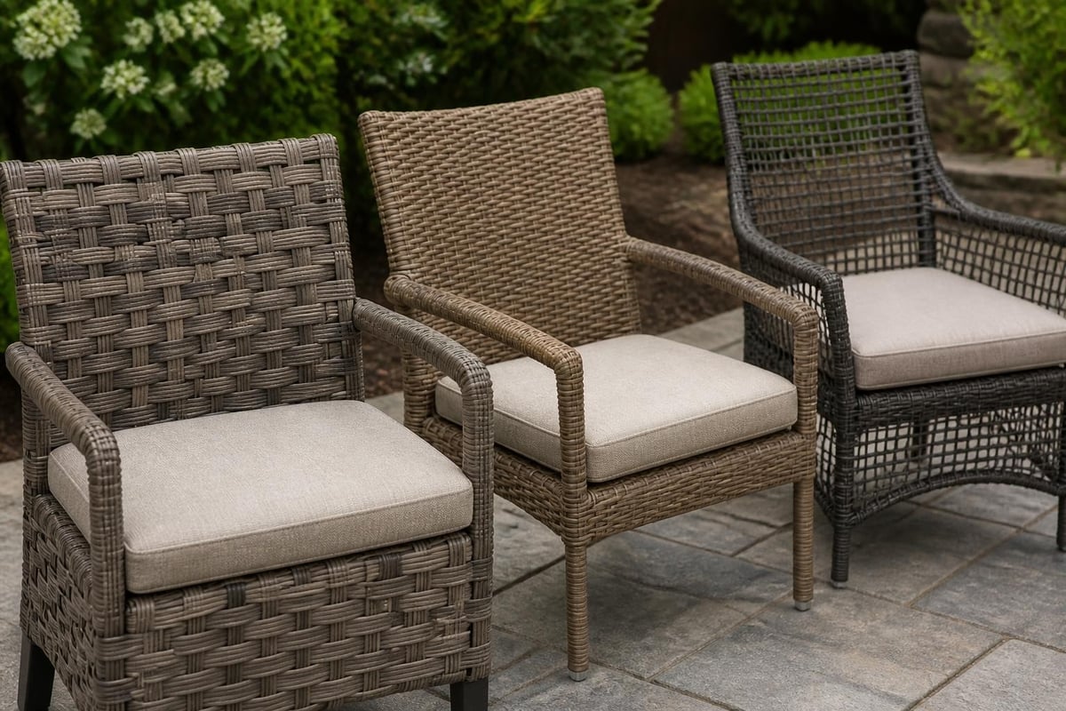 Synthetic rattan weave patterns