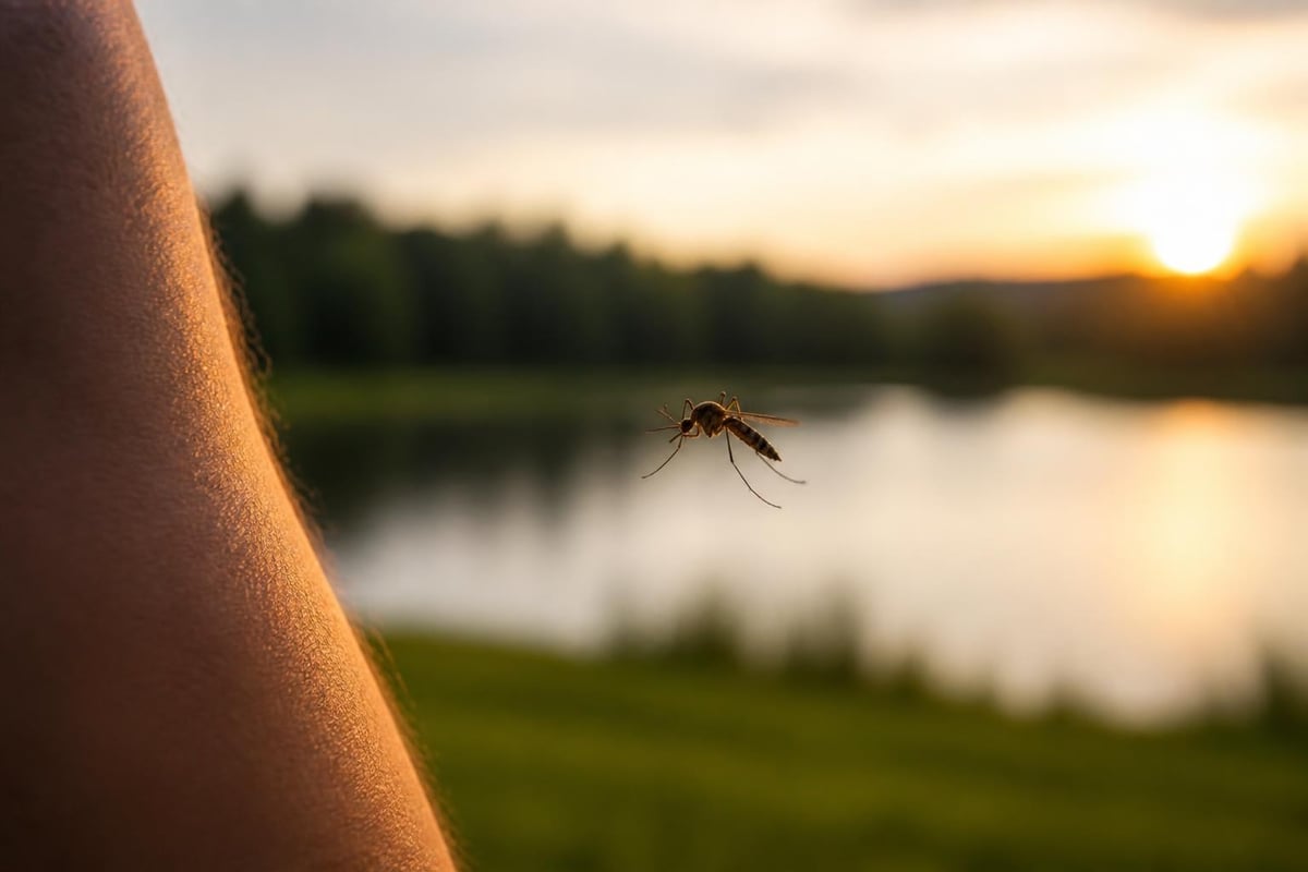 Mosquito hunting behavior tracking human scent
