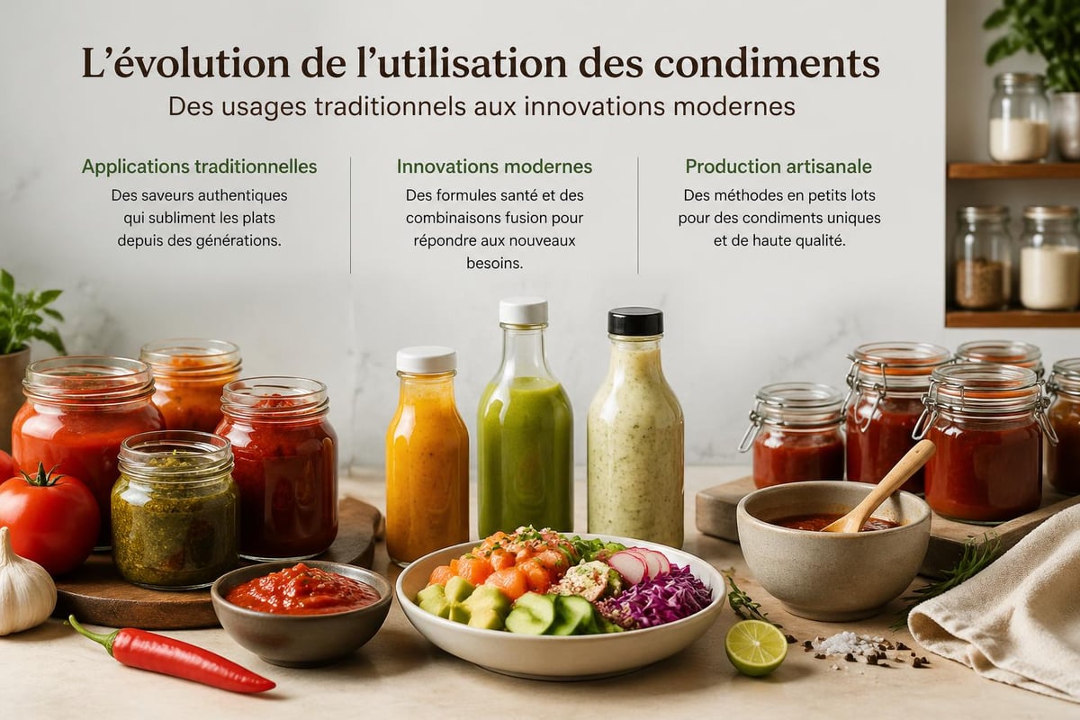 Tendances modernes des condiments