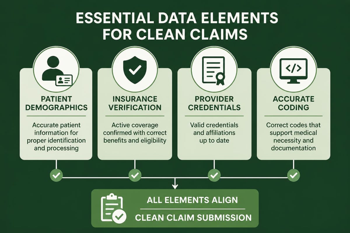Clean claim requirements checklist