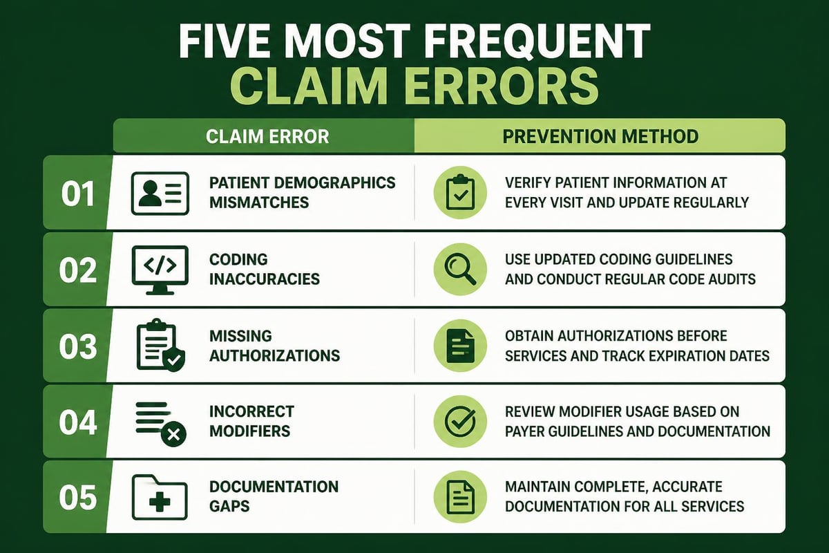 Common claim errors