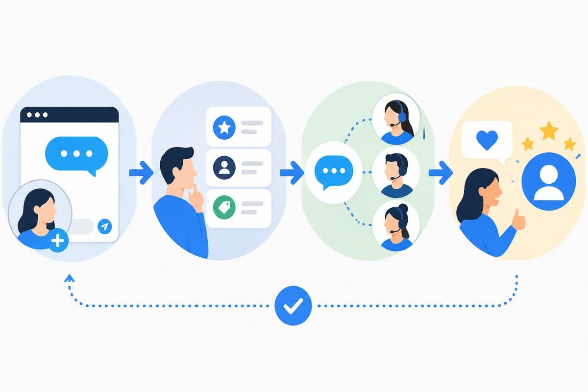 Workflow strategico live chat