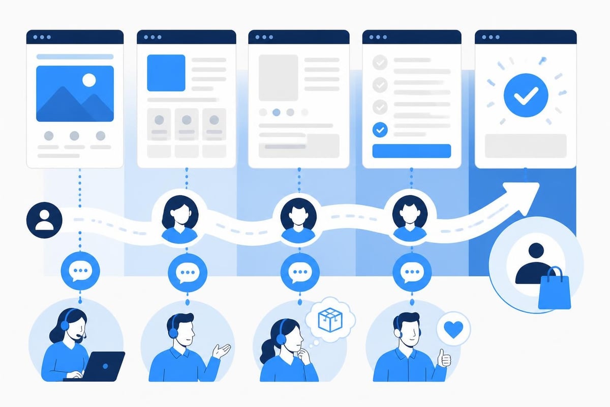 Customer journey con live chat