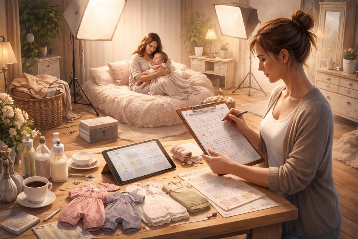 Newborn photography preparation