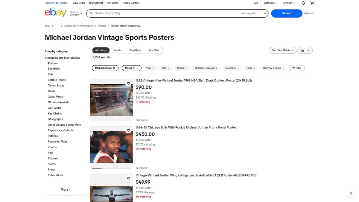 Top 10 Sports Posters to Elevate Your Space in 2025 - Vintage Michael Jordan Poster