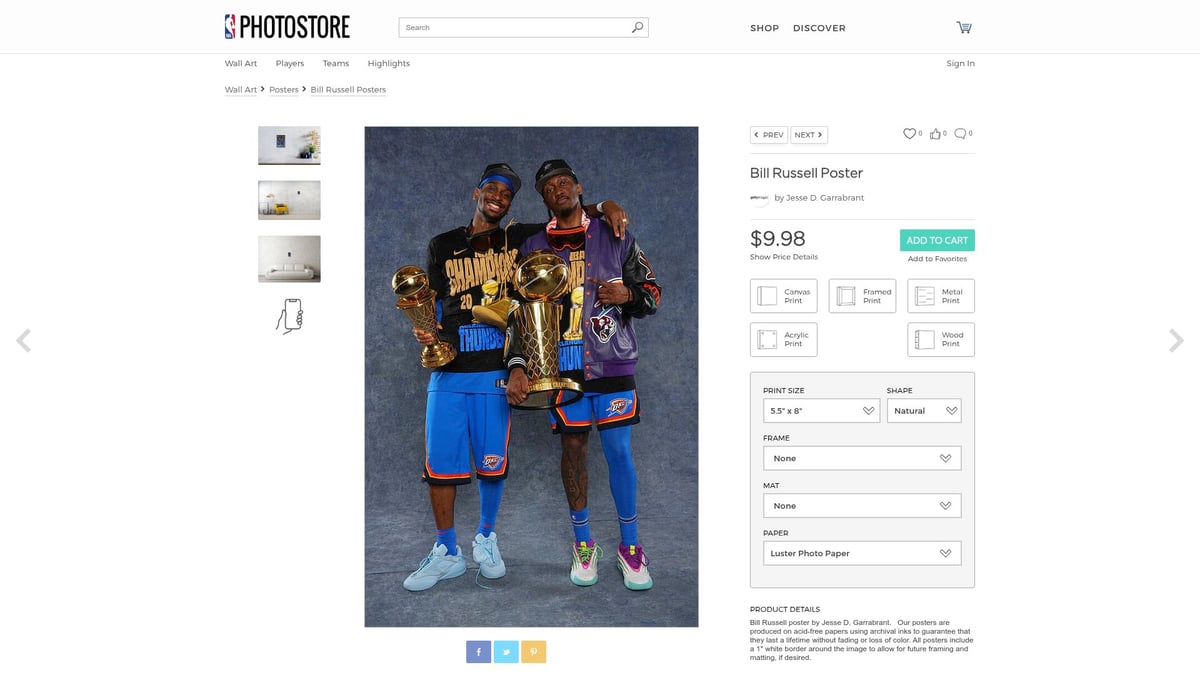 Top 10 Sports Posters to Elevate Your Space in 2025 - Bill Russell Legacy Poster