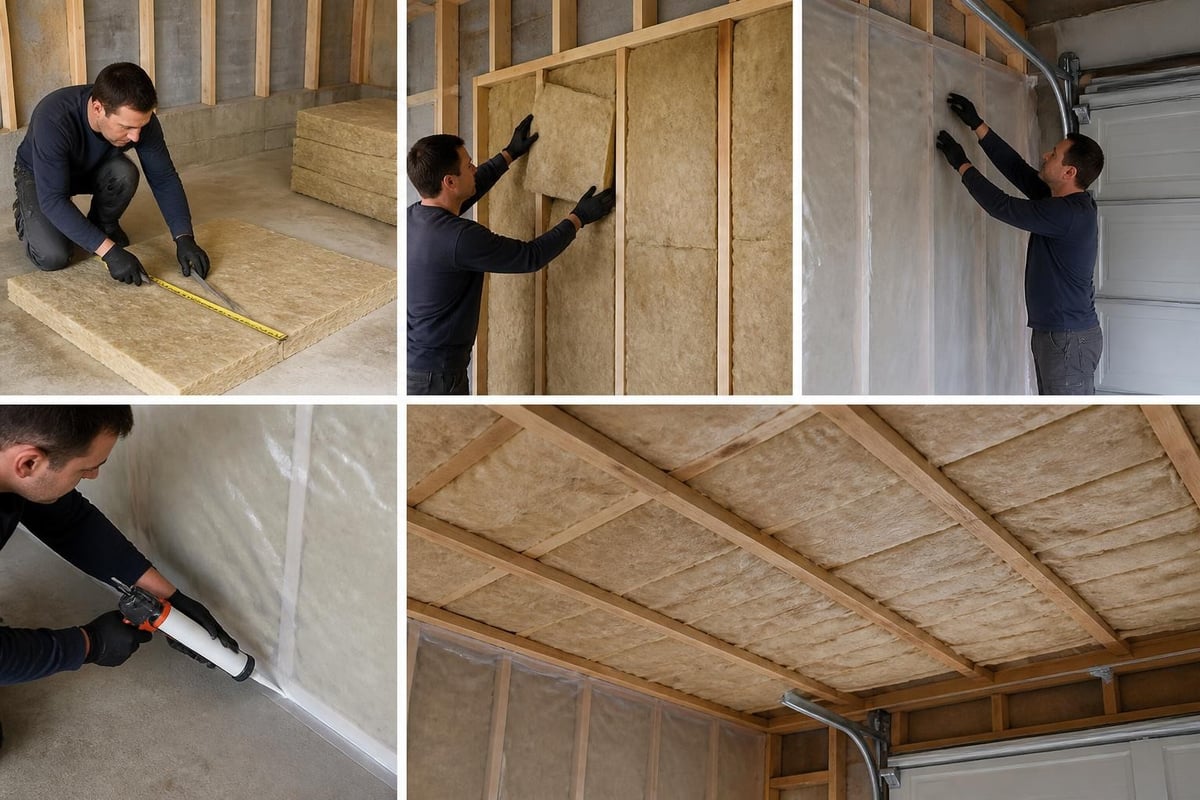 Garage insulation installation steps