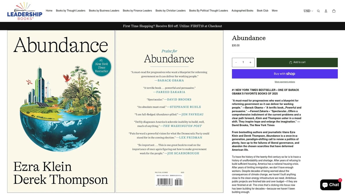 9 Essential Great Leadership Books to Read in 2026 - Abundance by Peter H. Diamandis & Steven Kotler