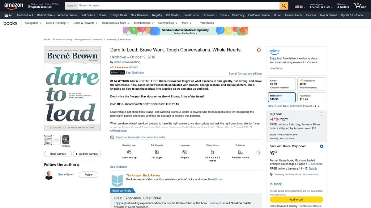 9 Essential Great Leadership Books to Read in 2026 - Dare to Lead by Brené Brown