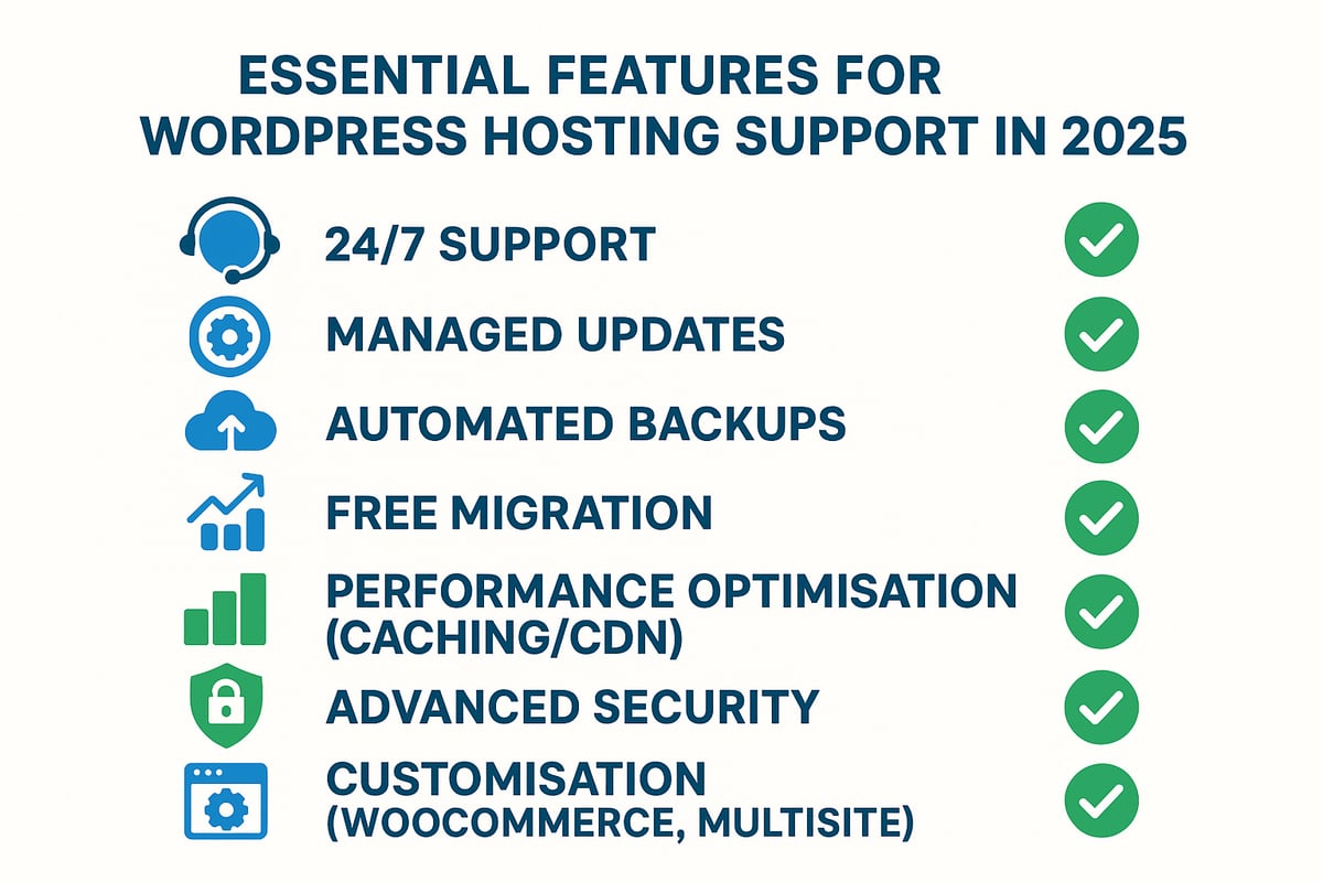 Essential features to look for in WordPress hosting support