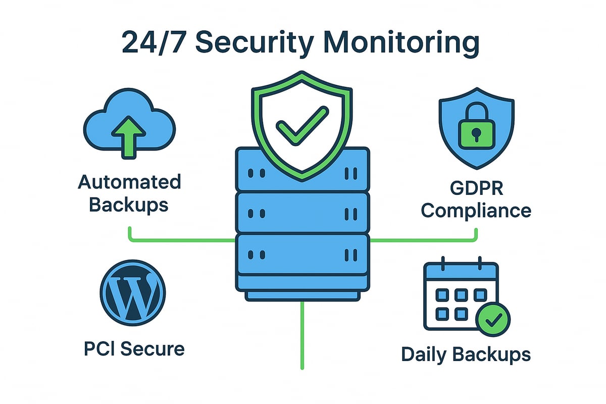 Security, backups, and compliance in WordPress hosting support