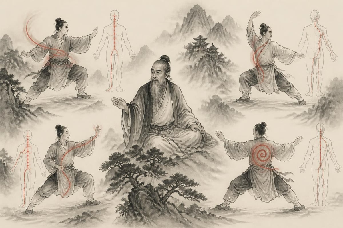 Meridian qi gong movements