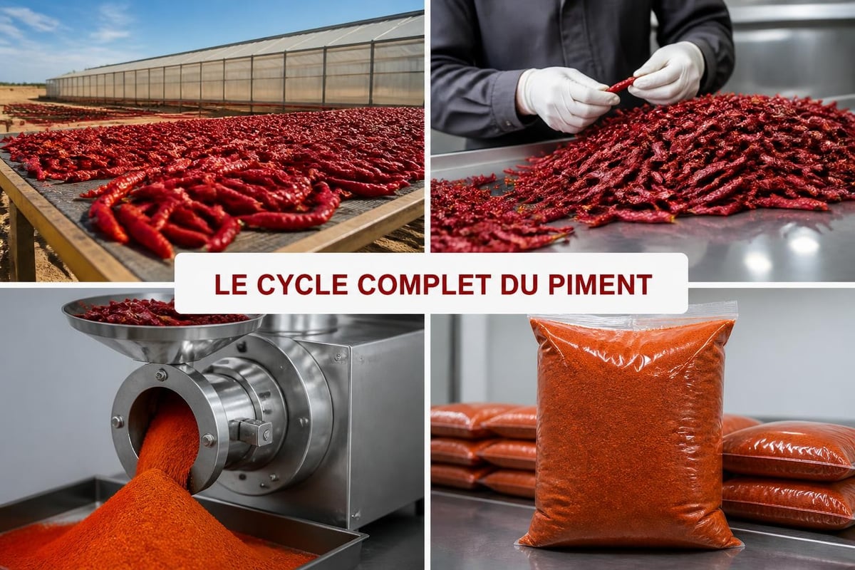 Processus de transformation des piments