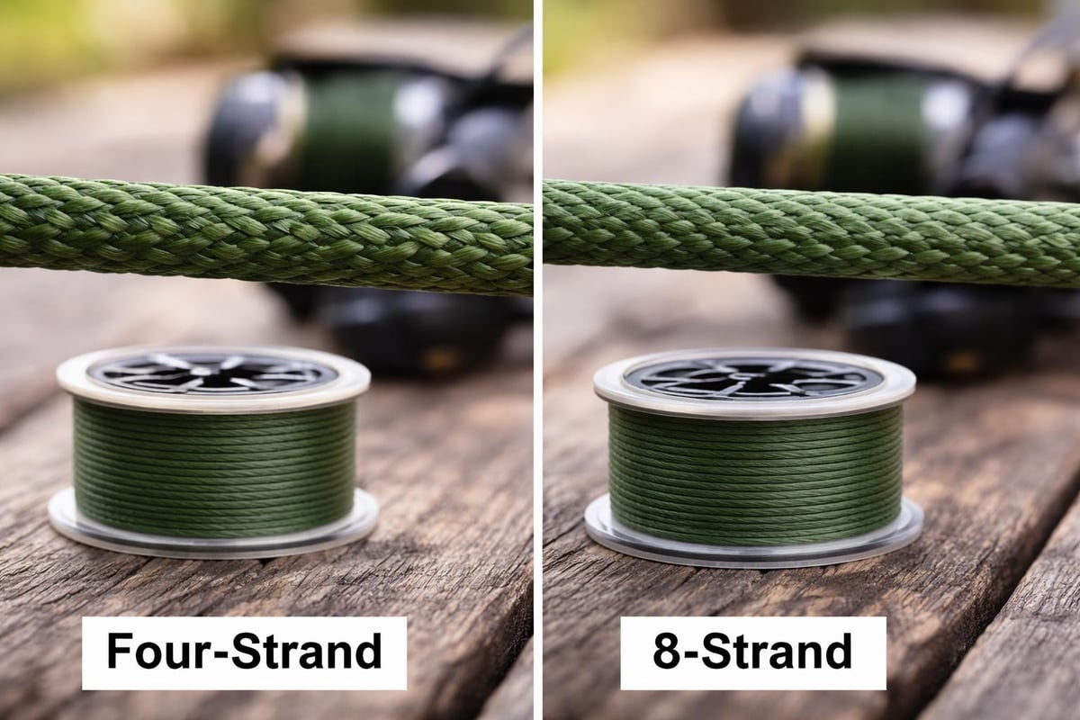 Braided fishing line construction methods
