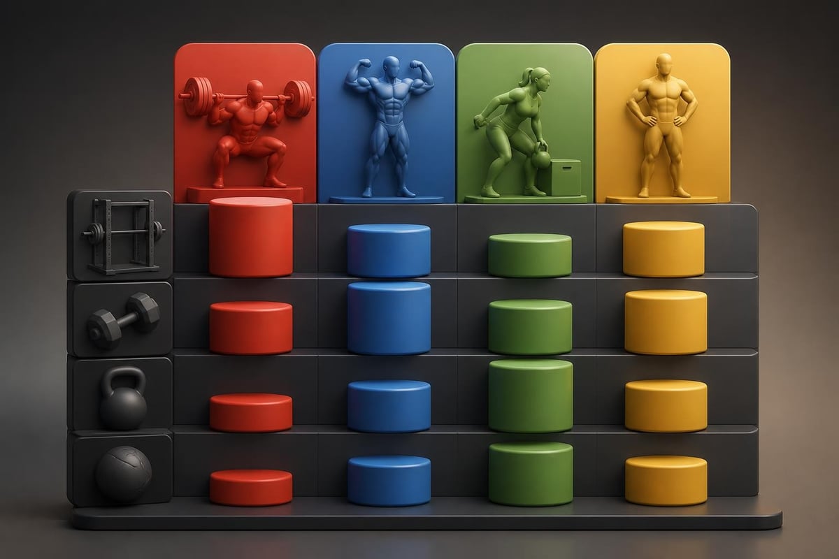 Training goal equipment matrix