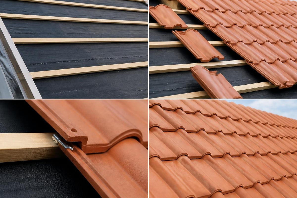 Tile roof installation layers