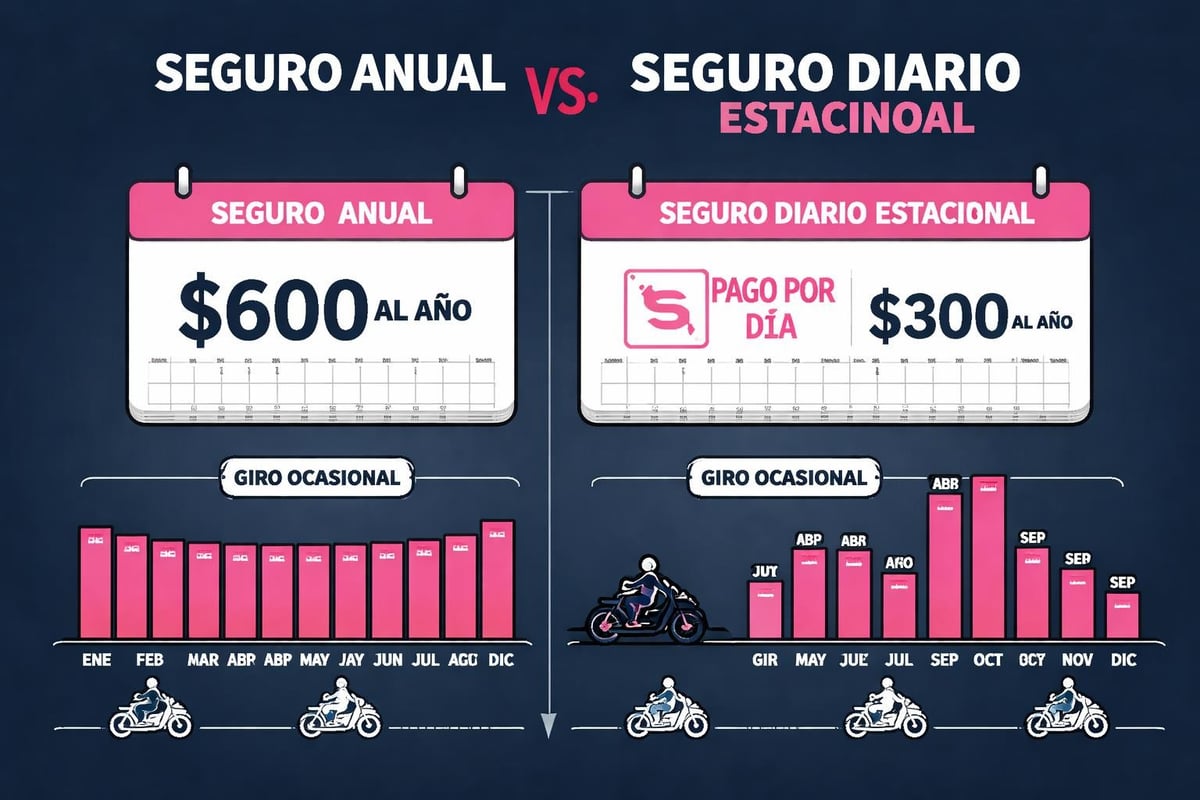 Calendario de uso estacional de motos