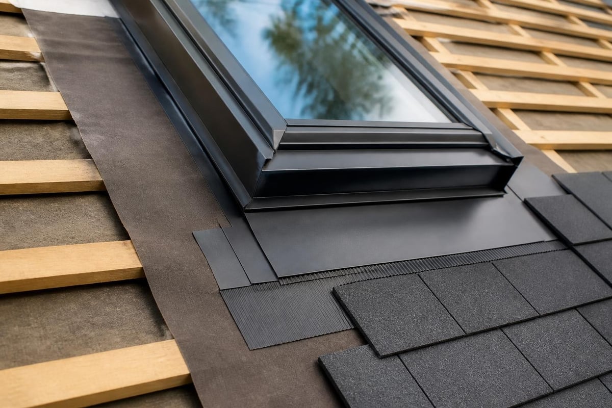 Skylight flashing layers