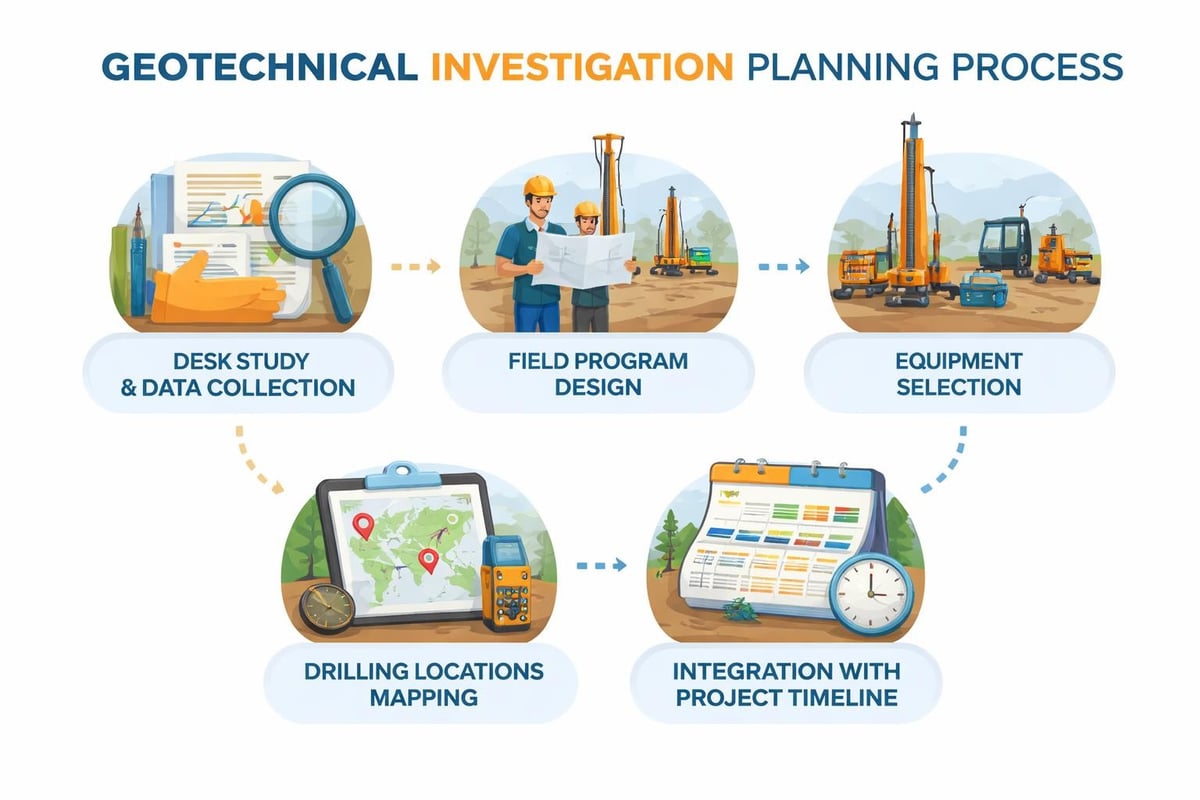 Site investigation planning workflow