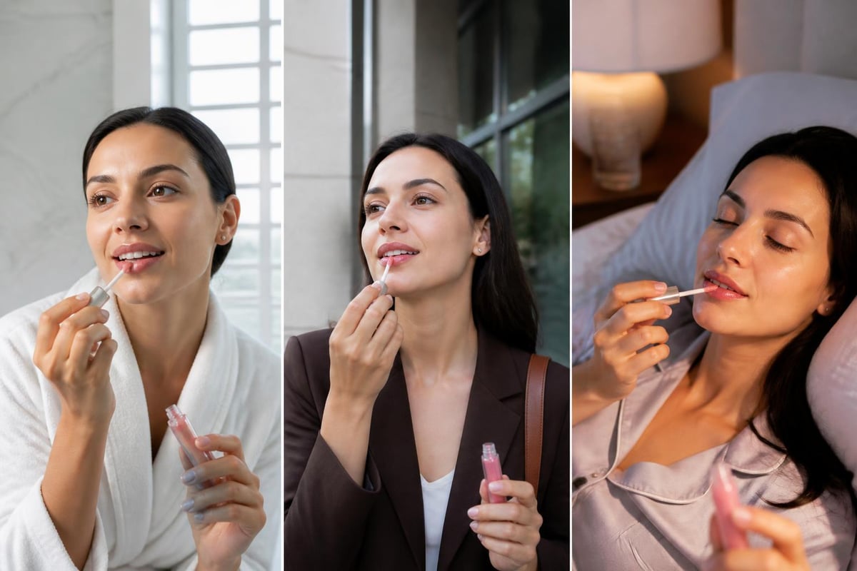 Daily lip oil routine