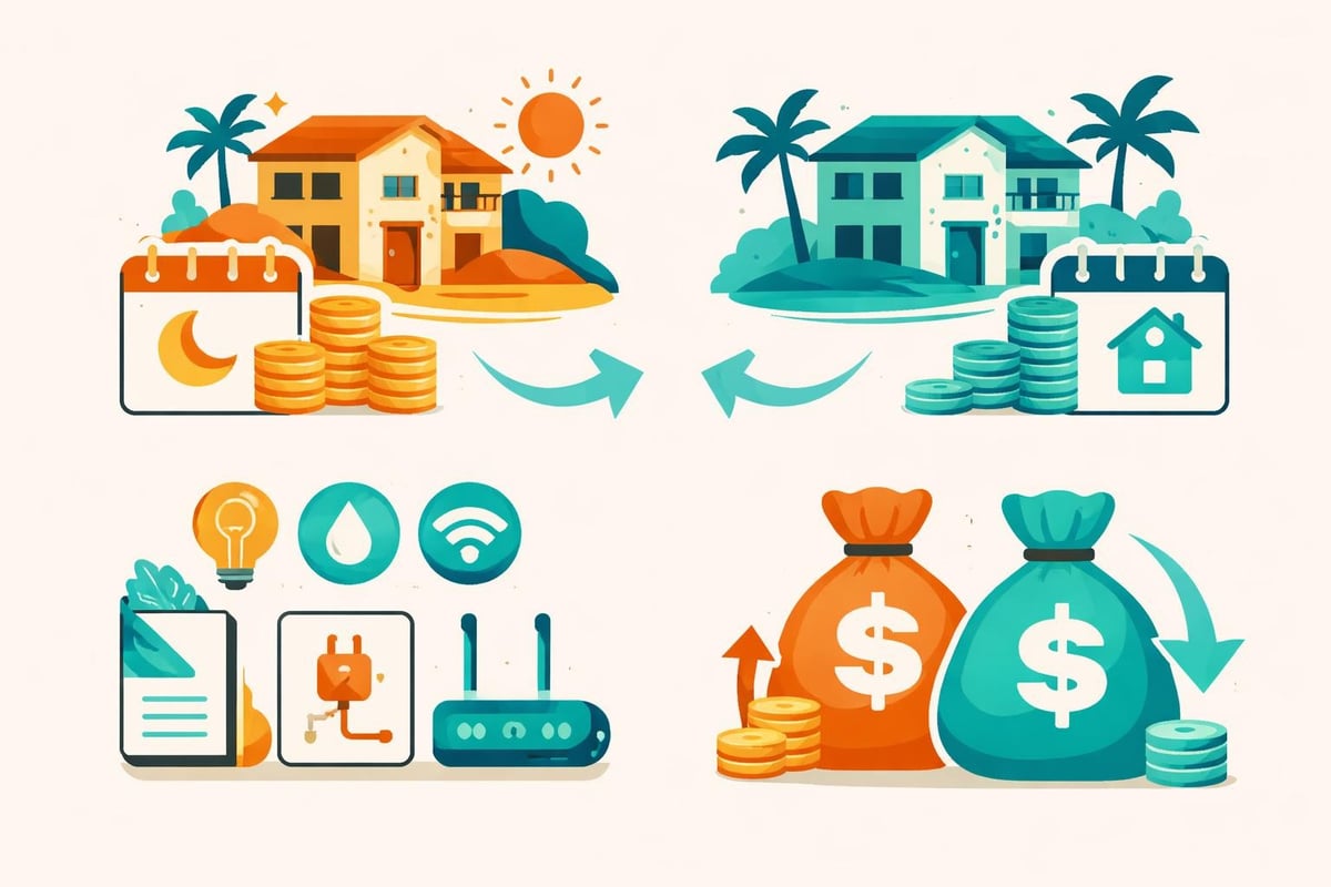 Long-term vs short-term villa rental cost comparison