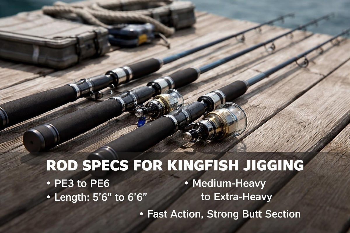 Kingfish jigging rod specifications