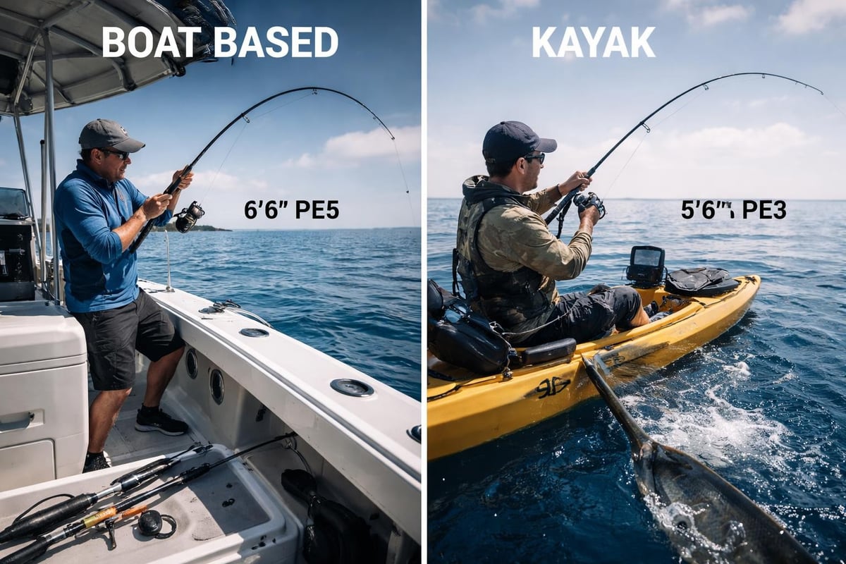 Kingfish jigging setup comparisons